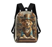 sinyumoney Smart Golden Retriever Dog School Backpack Fashion Stationery Backpack Waterproof Casual Daypacks for Teenage Girls Boys Women Men 17inch