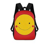 sinyumoney Smile Backpacks Kids 17inch School Backpack School Bag 3D Printed School Bag for Boys Elementary And Middle School Students