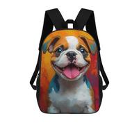 sinyumoney Smile Cute Puppy Painting School Backpack Computer Rucksack for School/Work/Travel for School/Work/Travel 17inch