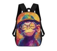 sinyumoney Smile Monkey Backpack School Rucksack Casual Daypacks School Work Travel Bag for Camping Outdoor Adventures And Daily Travel 17inch