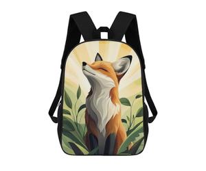 sinyumoney Smiling Fox in Sunlight Rucksack Fashion Stationery Backpack Waterproof Casual Daypacks for Teenage Girls Boys Women Men 17inch