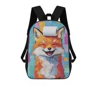 sinyumoney Smiling Fox with Toilet Paper School Backpack Water Resistant Computer Rucksack- Perfect for Travel, Work And Daily Use 17inch