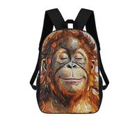 sinyumoney Smiling Orangutan Portrait Painting Rucksack Rucksack Casual Daypacks School Work Travel Bag for School/Work/Travel 17inch