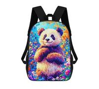 sinyumoney Smiling Panda Backpacks Kids School Backpack School Bag 3D Printed School Bag for Boys Elementary And Middle School Students 17inch