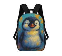 sinyumoney Smiling Penguin Painting School Bags Water Resistant Travel Backpack Computer Bag - Perfect for Travel, Work And Daily Use 17inch