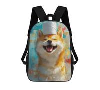 sinyumoney Smiling Shiba Inu with Toilet Paper Hat School Backpack for Girls Backpack Water Repellent Casual Daypack Lightweight Rucksack Boy Girl School Backpack 17inch
