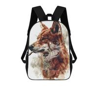 sinyumoney Smoking Fox Illustration Rucksacks 3D Printed Children Backpacks Fashion Casual Daypack Cute Travel Bags Outdoor Casual Daypack for Boy And Girl 17inch