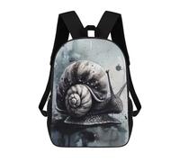 sinyumoney Snail Slow And Steady Children's School Backpack 3D Printed for Kids Travel Rucksacks Book Bags for Boys Elementary School Students 17inch