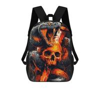 sinyumoney Snake Skull Sword Rucksack School Secondary High School College Backpack Travel for Teenage Girls Boys Women Men 17inch