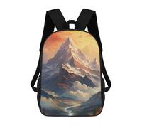 sinyumoney Snow-Capped Mountain Peaks Backpack School Bag Computer Rucksack for School/Work/Travel for Camping Outdoor Adventures And Daily Travel 17inch