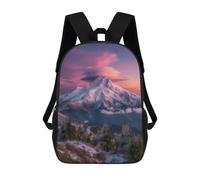 sinyumoney Snow-Capped Mountain Sunset-1 Backpack School Bag Large School Backpack for Boys - Perfect for Travel, Work And Daily Use 17inch