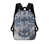 sinyumoney Snow Leopard Backpack School Bag Large Water Resistant Laptop Backpack for School/Work/Travel 17inch