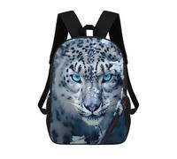 sinyumoney Snow Leopard Backpacks Kids Student Schoolbag,3D Printed Backpacks,Elementary And Middle School Students Backpacks for Boys Girls 17inch