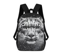 sinyumoney Snow Leopard in Snowstorm Backpack School Bag Lightweight Casual Daypack School Backpacks for School/Work/Travel 17inch