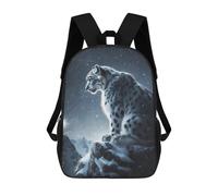 sinyumoney Snow Leopard in Winter Wonderland Rucksack School Secondary High School College Backpack Travel for Campus Outdoor Travel Sports 17inch