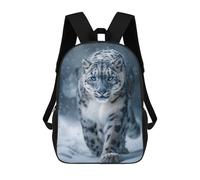 sinyumoney Snow Leopard Portrait in Winter Snow School Backpack Secondary Causal Travel High School Bags for Camping Outdoor Adventures And Daily Travel 17inch