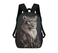 sinyumoney Snow Leopard Renaissance Backpack School Lightweight Airport College Students Back Pack for Men, Women & Teenage Boys 17inch