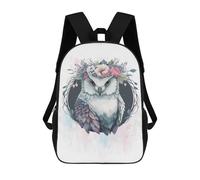 sinyumoney Snow Owl Watercolor Art School Backpack Computer Rucksack for School/Work/Travel- Perfect for Travel, Work And Daily Use 17inch
