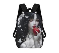 sinyumoney Snow White Children's School Backpack Fashion Casual Children's Backpacks 3D Printed School Bags Boy Large Backpack 17inch