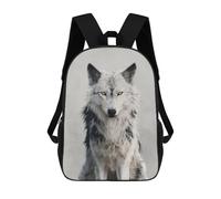 sinyumoney Snow Wolf Portrait Backpack School Bag Large School Backpack for Boys - Perfect for Travel, Work And Daily Use 17inch
