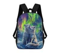 sinyumoney Snow Wolf Romance School Backpack Water Resistant Computer Rucksack- Perfect for Travel, Work And Daily Use 17inch