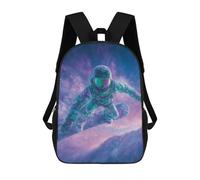 sinyumoney Snowboarder in Action -2 School Backpack Secondary Causal Travel High School Bags for Camping Outdoor Adventures And Daily Travel 17inch