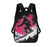 sinyumoney Snowboarder in Action -4 Backpack School Bag Business Durable Laptop Bag for Boys/Girls/Teenagers 17inch