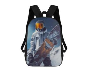 sinyumoney Snowboarder in Action -8 Rucksack Lightweight Casual Daypack School Backpacks for School/Work/Travel 17inch