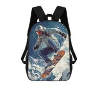 sinyumoney Snowboarder in Flight School Backpack Daypacks Business Backpack Water Resistant Bookbag for Men/Women 17inch