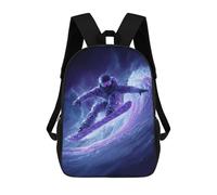 sinyumoney Snowboarder Riding Wave School Bags School Secondary High School College Backpack Travel for Men, Women & Teenage Boys 17inch