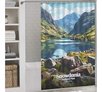 sinyumoney Snowdonia National Park Wales Landscape Fabric Polyester Modern Fabric Bathroom Decor Set for Kids Women Men 56.30x70.87Inch（143x180cm）