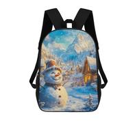 sinyumoney Snowman in Winter Wonderland Backpack School Bag Rucksack Casual Daypacks School Work Travel Bag for Girl, Teen Girls 17inch