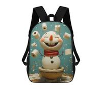 sinyumoney Snowman Toilet Paper Fun School Bags Large Lightweight Casual Backpack- Perfect for Travel, Work And Daily Use 17inch
