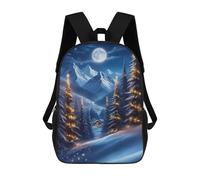 sinyumoney Snowy Christmas Village School Backpack Travel College Rucksack Backpacks for Campus Outdoor Travel Sports 17inch