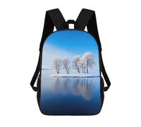 sinyumoney Snowy Island in A Frozen Lake Backpack School Travel College Rucksack Backpacks for Men, Women & Teenage Boys 17inch