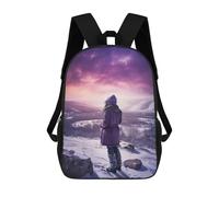 sinyumoney Snowy Mountain Landscape Backpack School Bag Rucksack for Girls Boys Backpacks Large Capacity Kids Back Pack Lightweight School Bags for Children Students 17inch