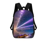sinyumoney Snowy Mountain Light Show School Backpack Water Resistant Travel Backpack Computer Bag for Men, Women & Teenage Boys 17inch
