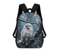 sinyumoney Snowy White Owl Backpack School Bag Water Resistant School Bag Business Backpack - Perfect for Travel, Work And Daily Use 17inch