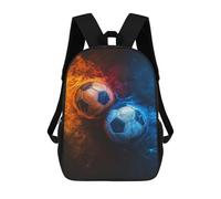 sinyumoney Soccer Ball Fire Effect Children's Backpacks School Backpack 3D Printed for Kids Travel Rucksacks Book Bags Kids 17inch School Bag