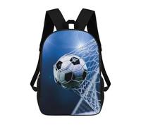 sinyumoney Soccer Ball in Goal Net Backpacks Kids School Backpack School Bag 3D Printed School Bag for Boys Elementary And Middle School Students 17inch