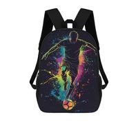 sinyumoney Soccer Player in Action Backpack School Bag Water Resistant Computer Rucksack for Teenage Girls Boys Women Men 17inch