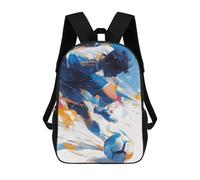 sinyumoney Soccer Player in Action Children's Backpacks School Backpack 3D Printed for Kids Travel Rucksacks Book Bags Kids 17inch School Bag
