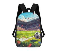 sinyumoney Soccer Stadium Celebration Backpack School Bag School Secondary High School College Backpack Travel for Boys/Girls/Teenagers 17inch