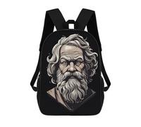 sinyumoney Socrates Greek Philosopher School Backpack Large Water Resistant Laptop Backpack for Girls Boys Teenage 17inch