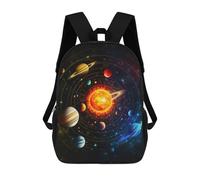 sinyumoney Solar System Artwork Backpacks, Kids Backpack Student School Bag 3D Printed Travel Backpacks Fashion Accessory Backpack Children Waterproof School Bags 17inch