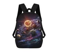 sinyumoney Solar System Planets Artwork School Backpack Water Resistant School Bag Business Backpack for Men/Women 17inch
