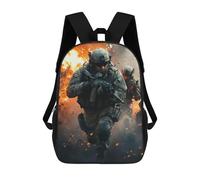 sinyumoney Soldier in Action School Backpack Computer Rucksack for School/Work/Travel for Girl, Teen Girls 17inch