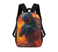 sinyumoney Soldier in Fire Children's School Backpack Fashion Casual Children's Backpacks 3D Printed School Bags Boy Large Backpack 17inch