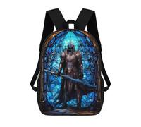 sinyumoney Soldier with Sword 1 School Backpack 3D Printed Children's 17inch Backpacks Bag Bookbag for Kids Boy Girl Book Bags Kids School Bag Travel Rucksacks