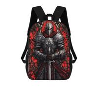sinyumoney Soldier with Sword 2 School Bag Backpack Teen Schoolbag 3D Printing Adjustable Schoolbag Fashion Pocket Bag for Kids Boys Girls Students And Teenagers Fans 17inch